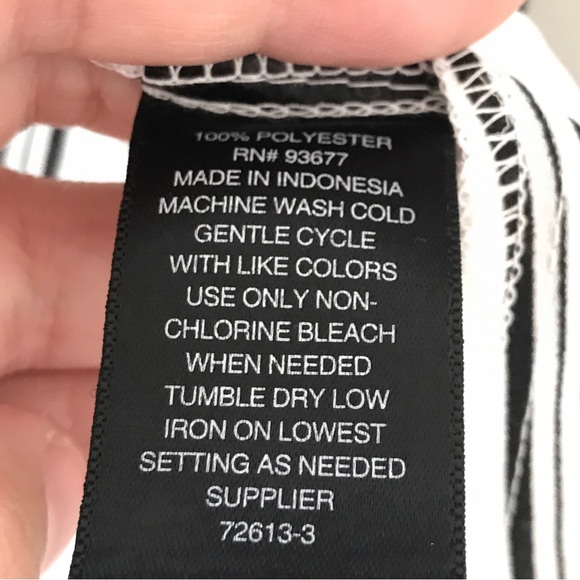 Worthington Black and White Striped Long Sleeve Button Up Blouse NWT - Picture 4 of 6